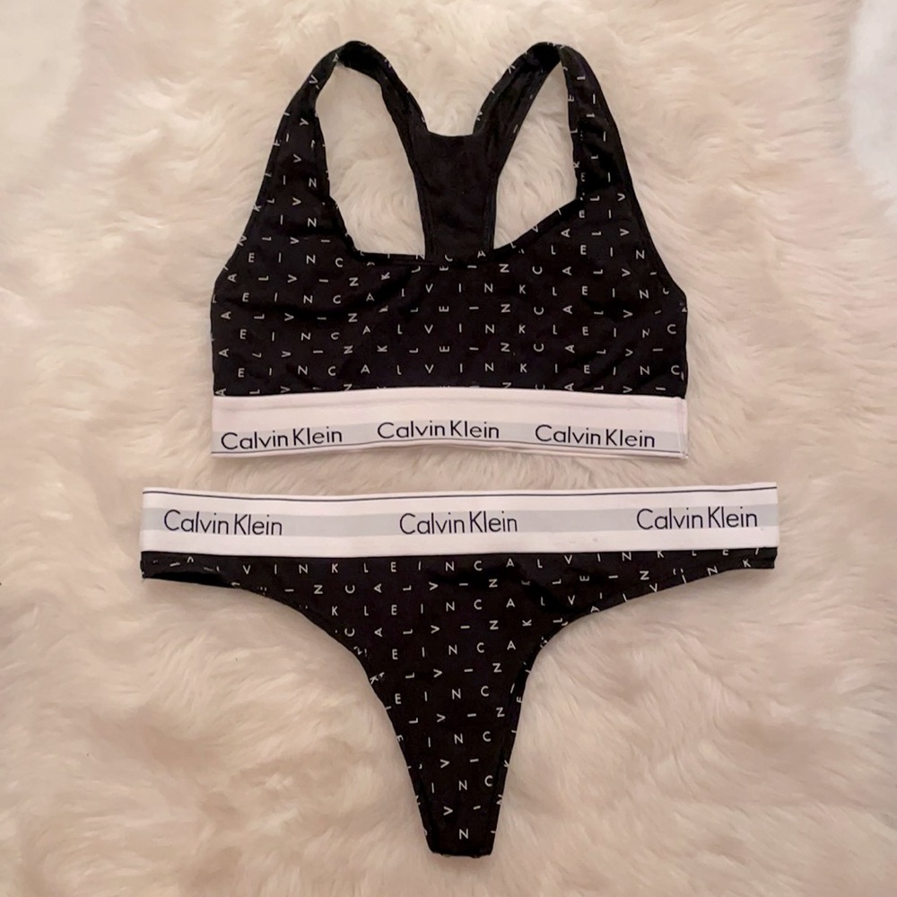 Calvin Klein Sports bra and Thong